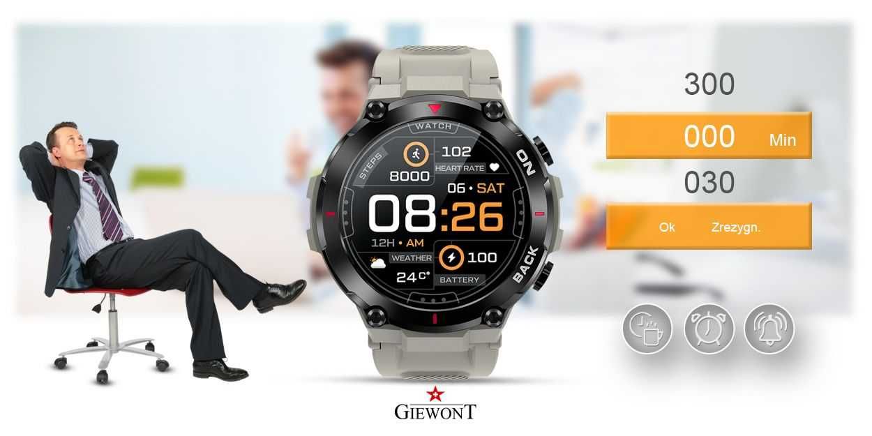 Smartwatch Giewont Pionier GPS GW460-3 - Light Stone GPS