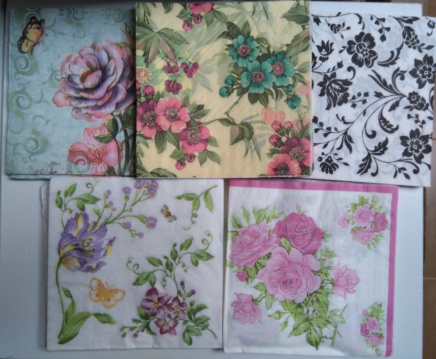 Guardanapos para técnica de decoupage