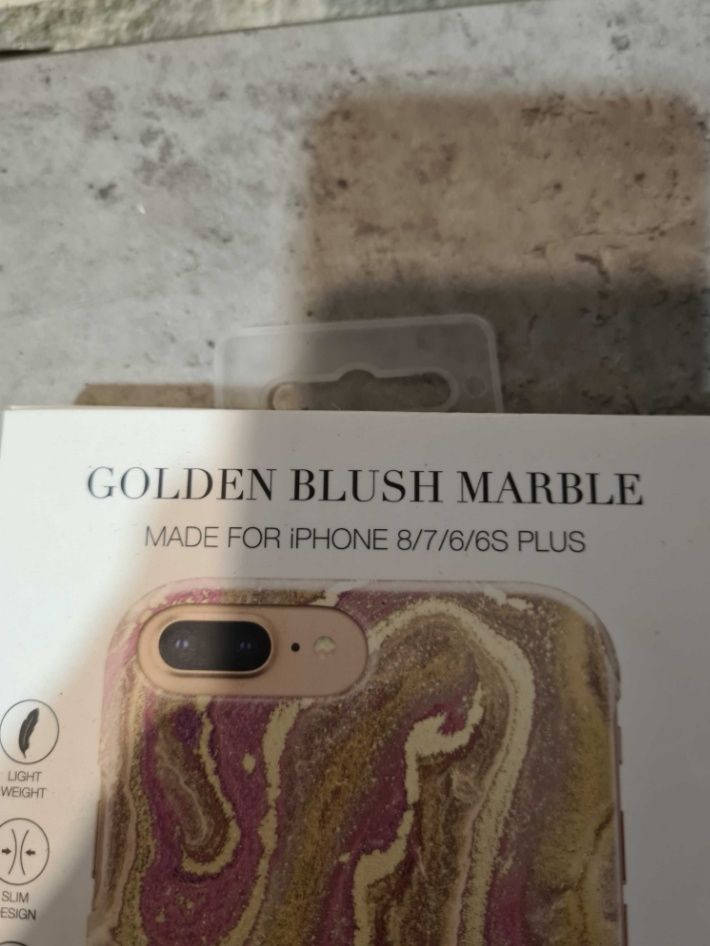 etui pokrowiec do iphone 8 7 6 6s plus golden blush marble