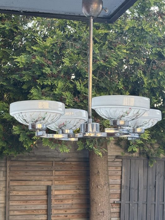 Zyrandol art deco. Czechoslowacja. Prl