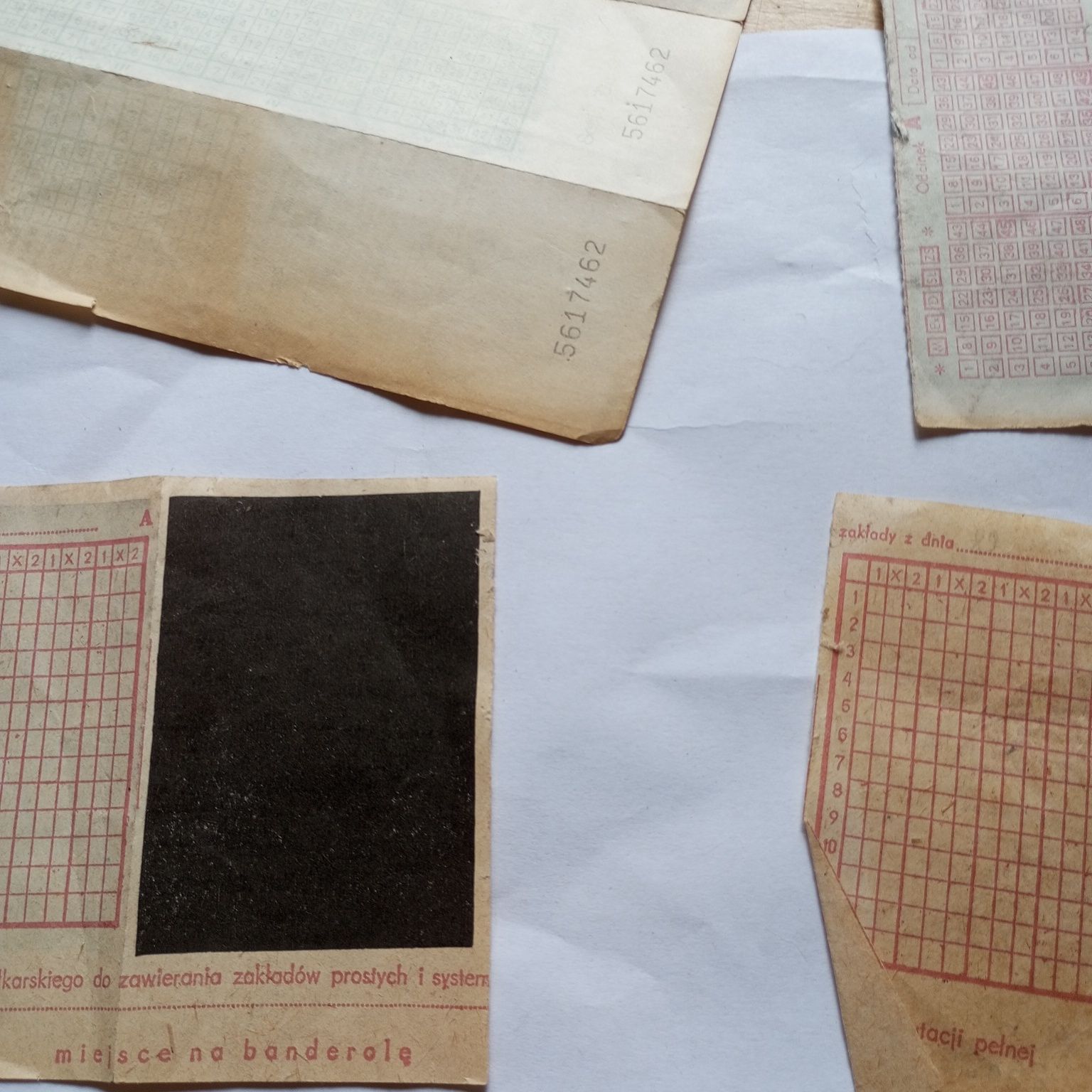 Stare kupony lotto loterie liczbowe PRL loft