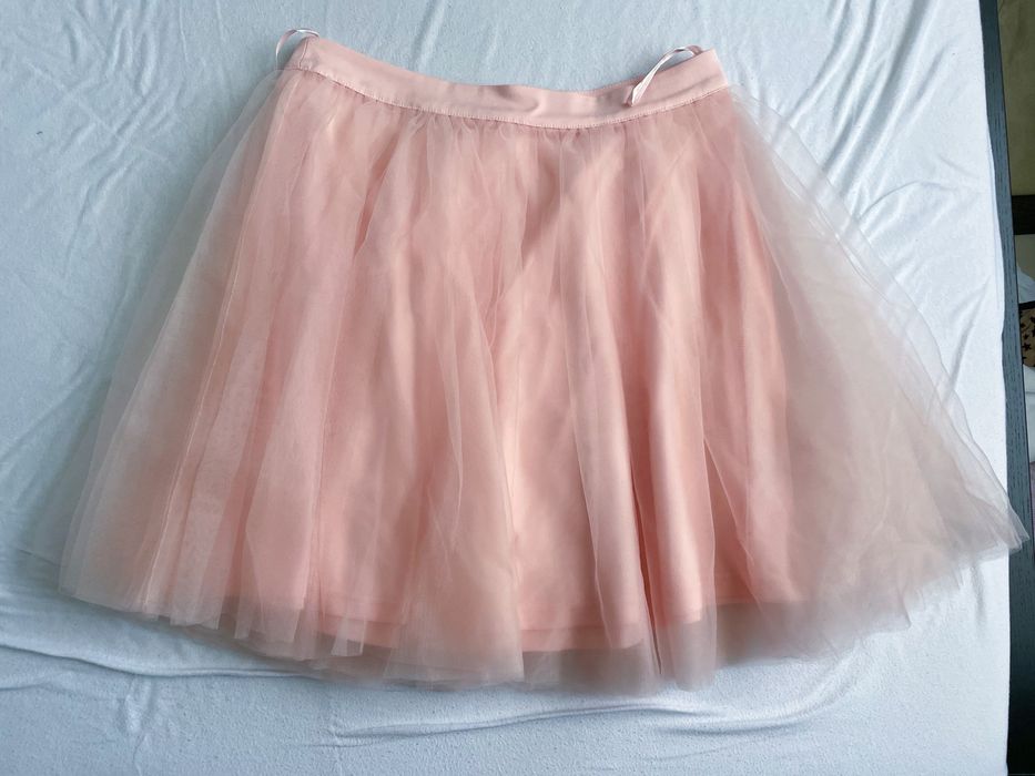 Tiulowa spódnica Mohito 38 pudrowy róż