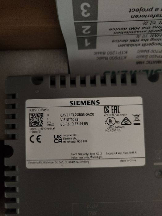 HMI Siemens KTP700 Basic