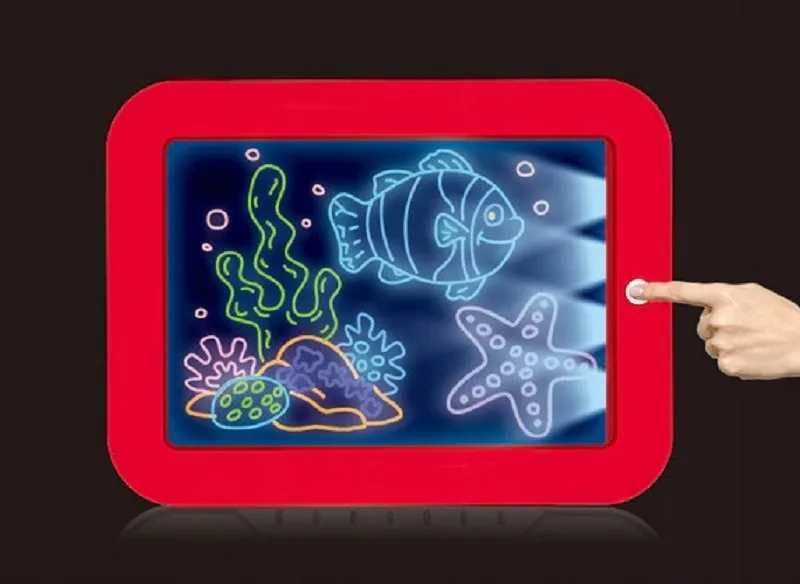 Tablet dla dzieci magiczny LED do rysowania tablica rysik Powystawowy