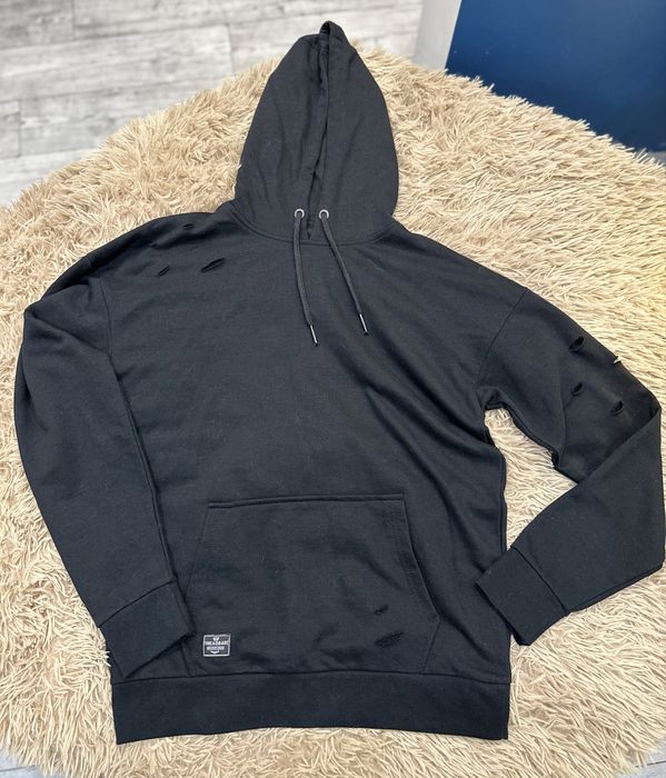 Сучасна молодіжна зіп худі чорна threadbare розмір m