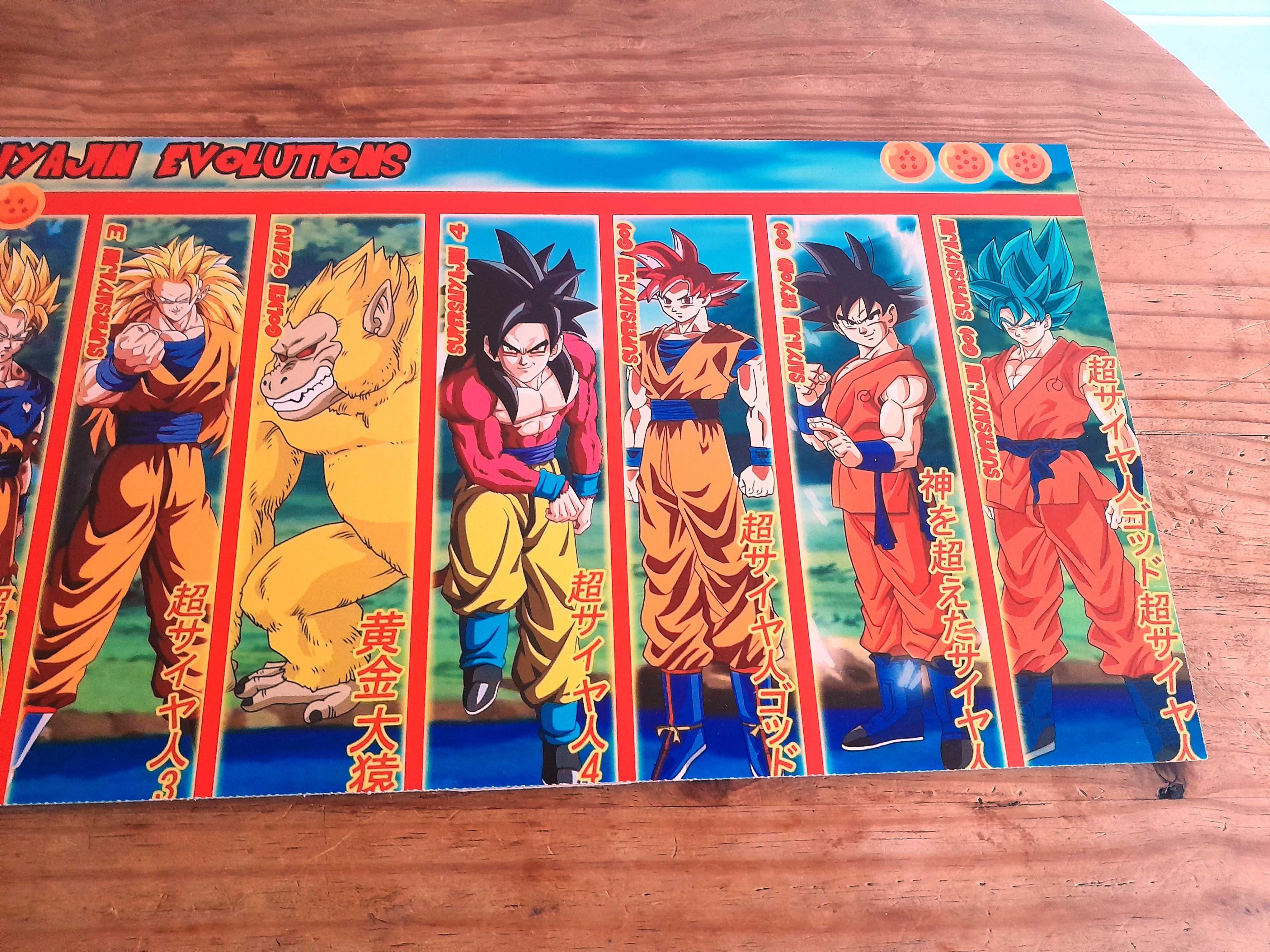Painel Publicitário Dragon Ball - Goku All Super Saiyajin Evolutions