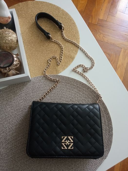 Torebka damska czarna mała listonoszka Maciej Zień