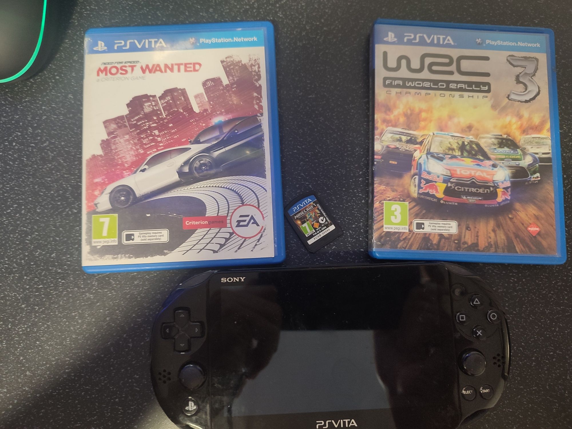 Ps Vita + Most wanted + WRC 3 + Minecraft