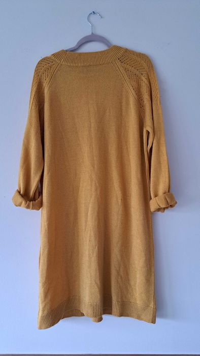 Sweterkowa musztardowa sukienka rozm 46/48/50