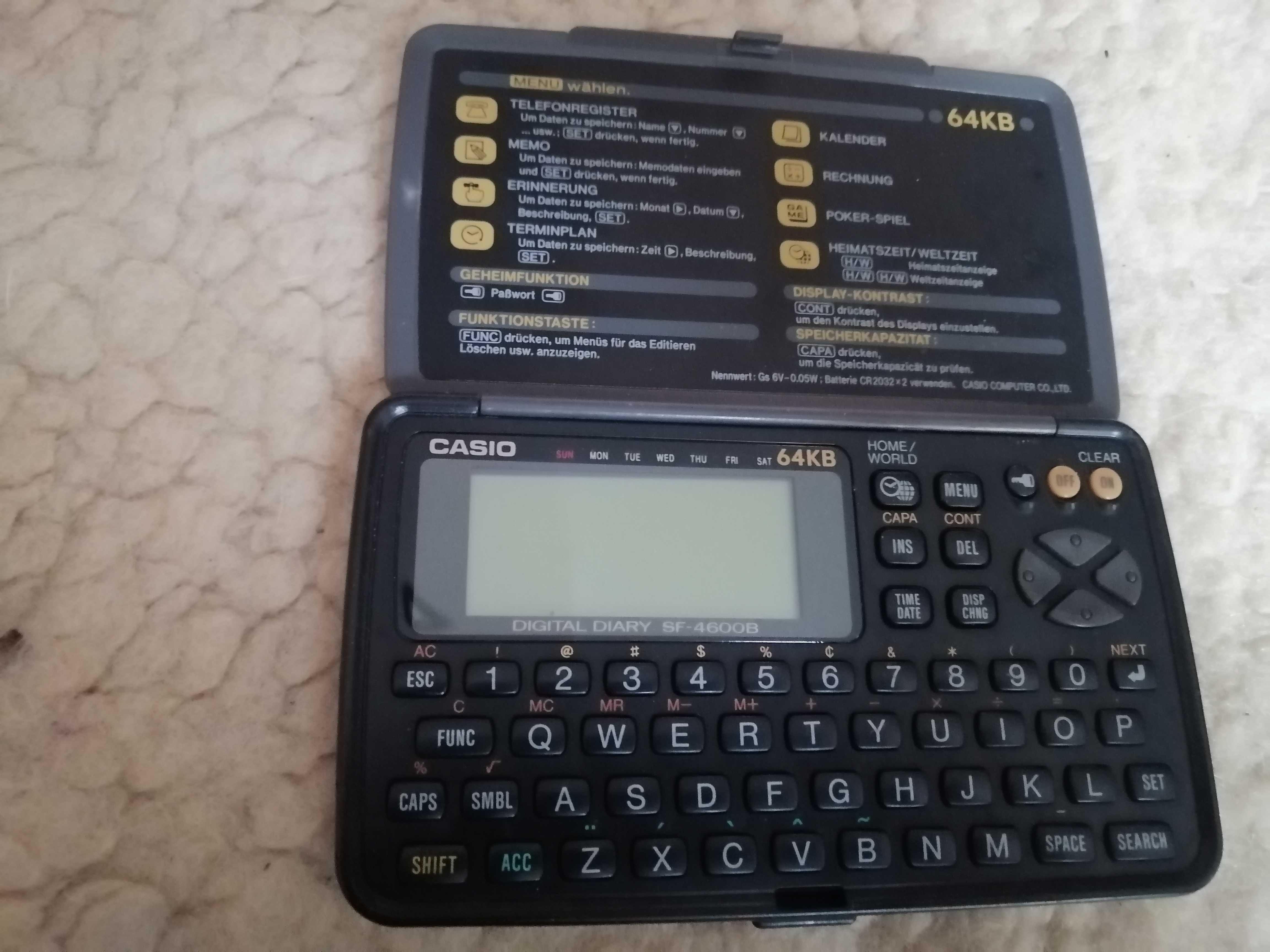 komputer Casio digital diary SF-4600B 64KB