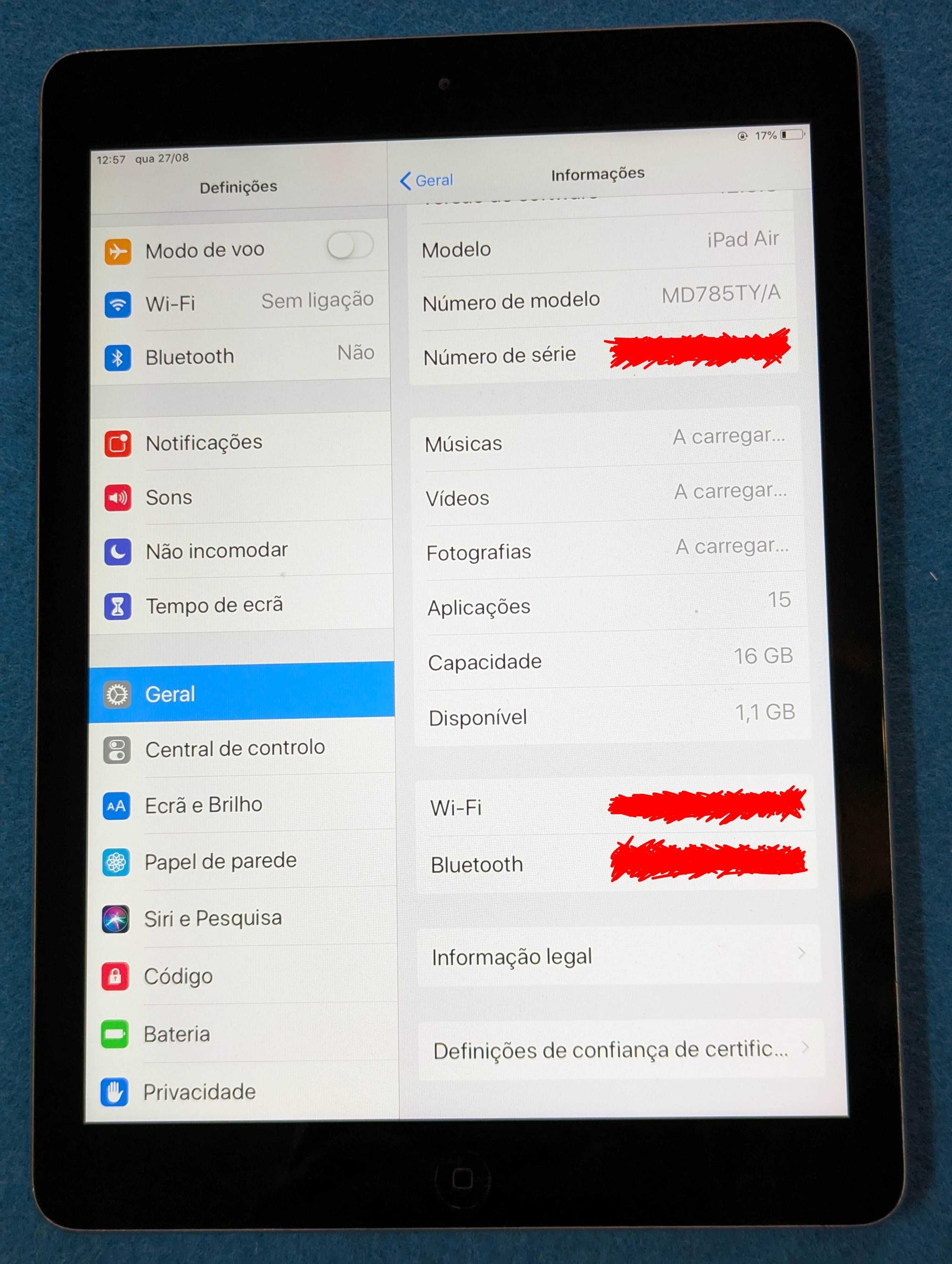 iPad Air (A1474) + iPad 4 (A1460) — para reparação ou peças