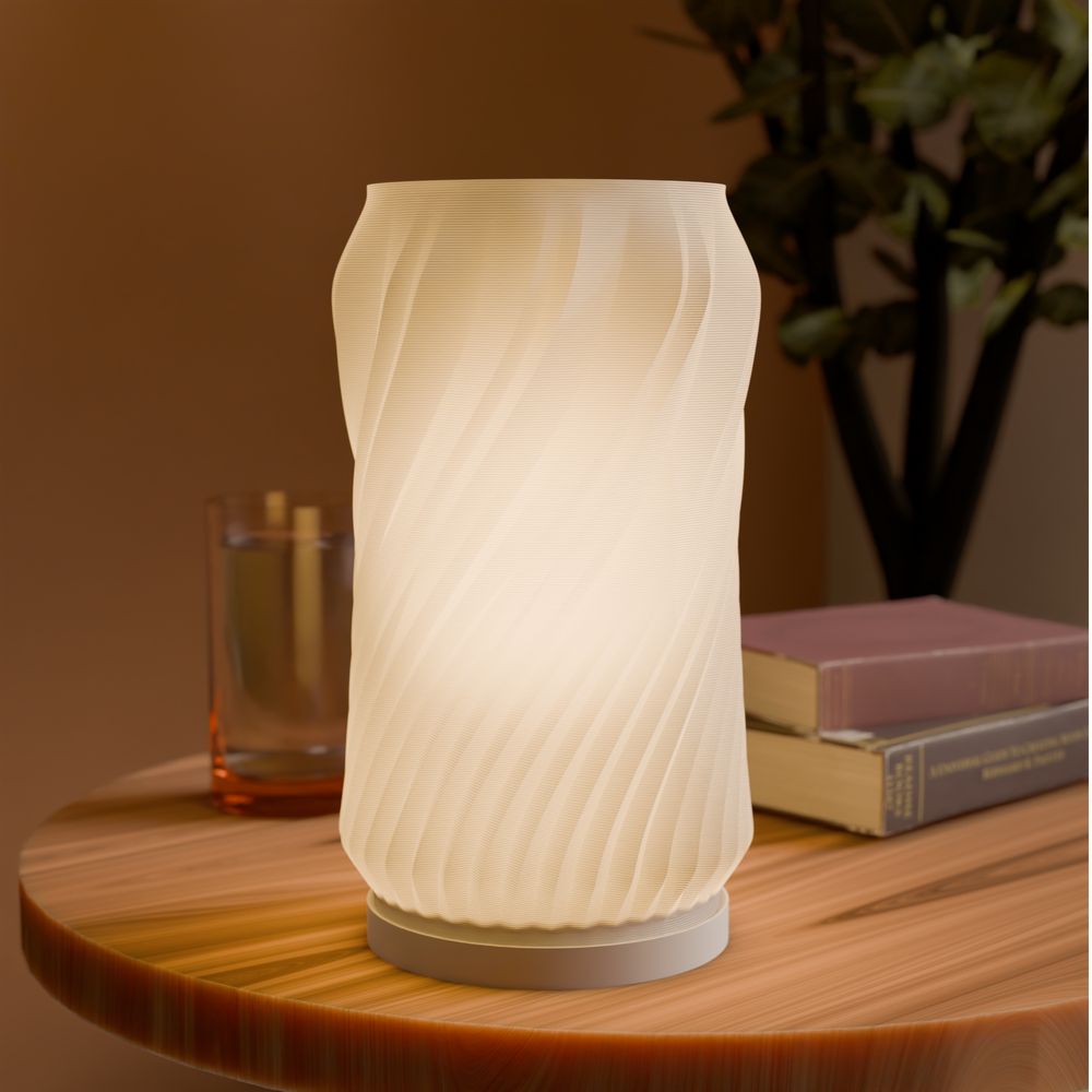 Candeeiro Decorativo Minimalista | Design Espiral Moderno