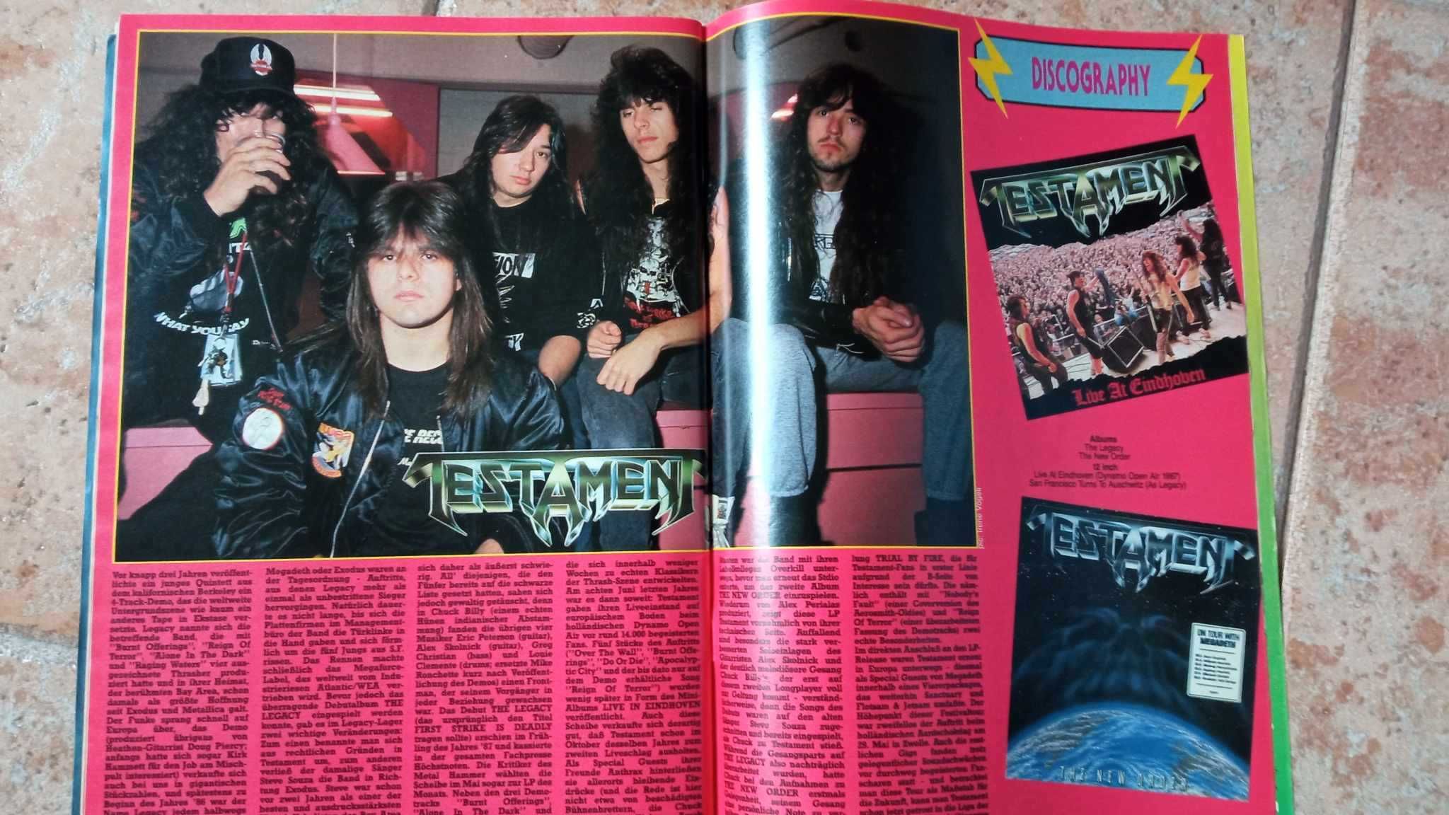 (troca) Metal Hammer revista 1988 Iron Maiden Metallica Testament Ozz