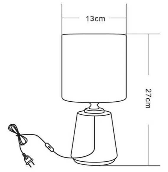 NOWA Lampa stołowa, nocna z abażurem czarno-złota