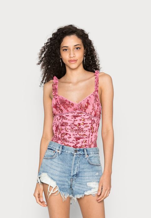 Body top szyfonowy w kwiaty Free People M