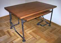 Duże biurko rurowe / stół industrial rustykalny loft 150x100