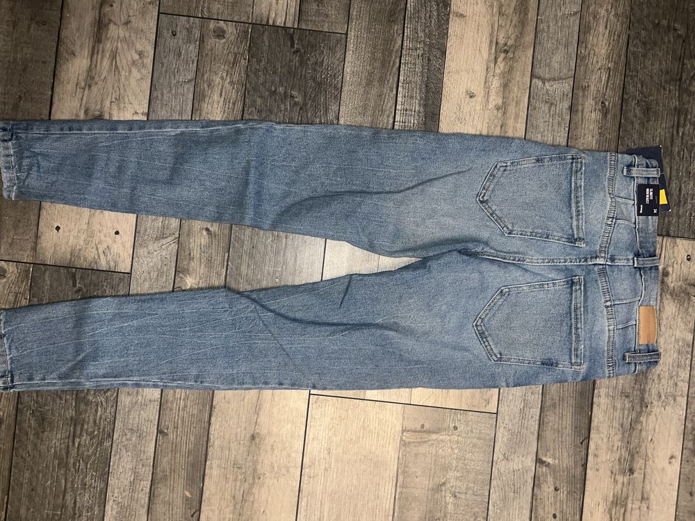 Spodnie jeansowe slom fit wysoki stan xs 34