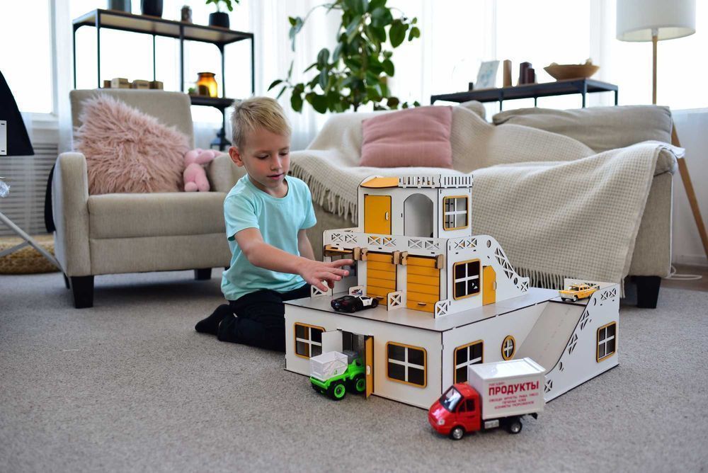 Великий гараж парковка Maxi для машинок детский Паркинг 3д конструктор