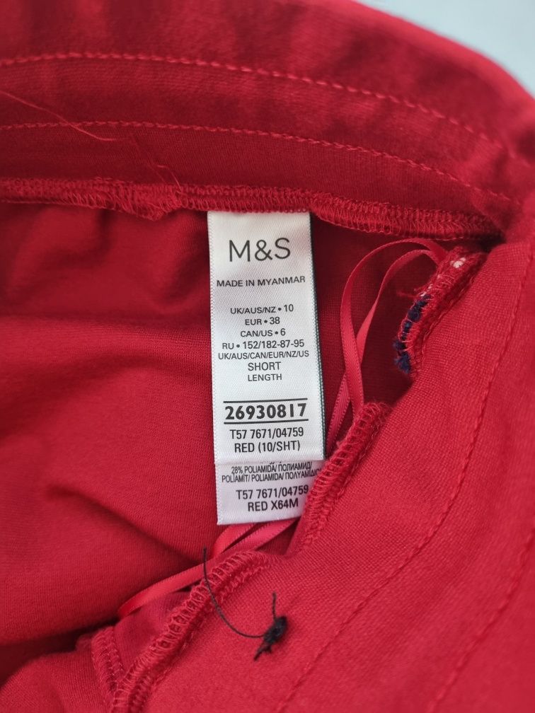 Damskie spodnie dresowe M&S  retro z szerokimi nogawkami rozm 38