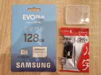 Samsung 128 GB microSDXC UHS-I U3 V30 A2 EVO Plus+SD+USB Adapter нова