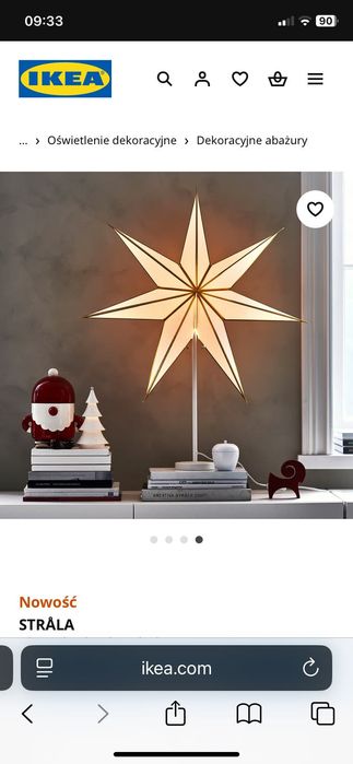 Ikea strala gwiazda świąteczna 90 cm