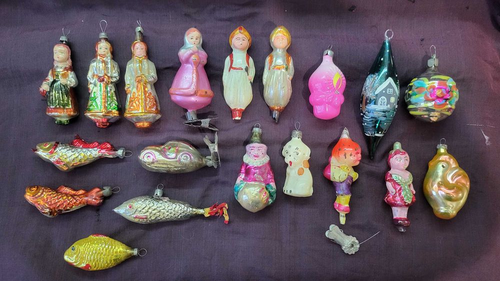 елочные винтажные игрушки  ссср