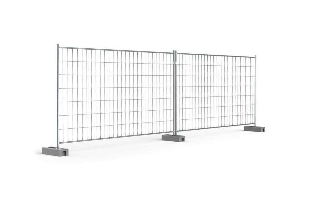 Ogrodzenie tymczasowe budowlane na plac z choinkami