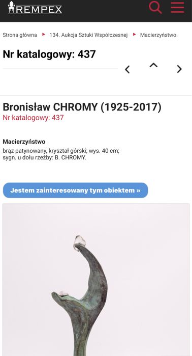 Unikatowa Rzeźba z brązu Macierzyństwo Bronisław Chromy lata 90te Top