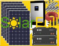 Kit - Lítio 5 kw Novo Painel solar 450w Monocristalino Prod. 2250wh