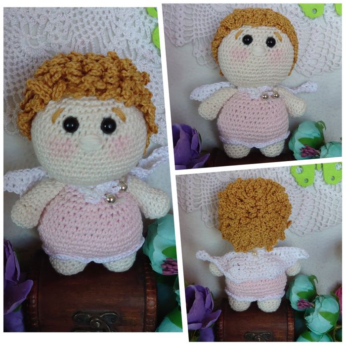 В'язані іграшки. Янгол. Лялька. Пупс. Тигр.