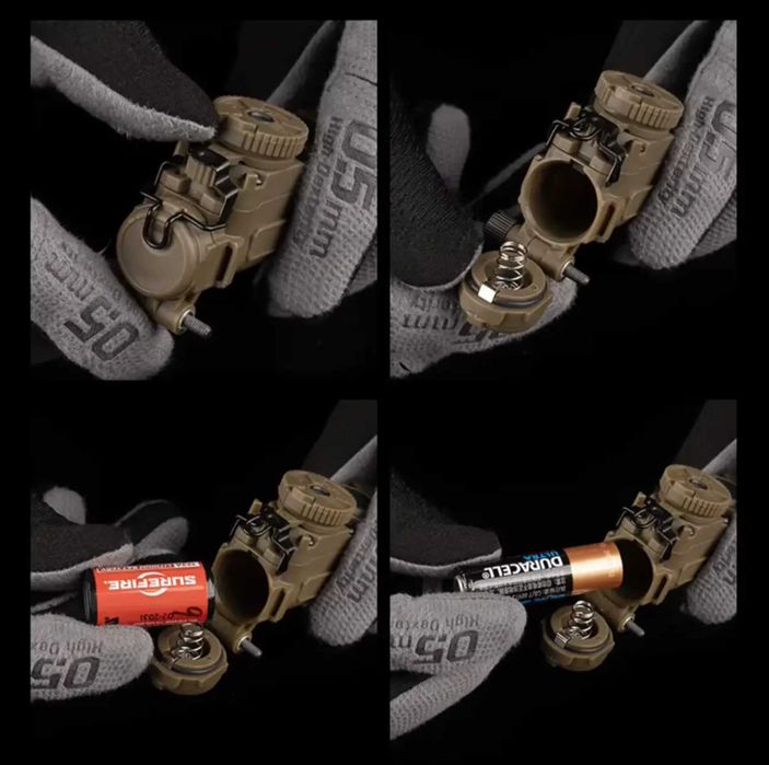 Ліхтар на шолом Sidewinder WASD червоний військовий Тан | Олива