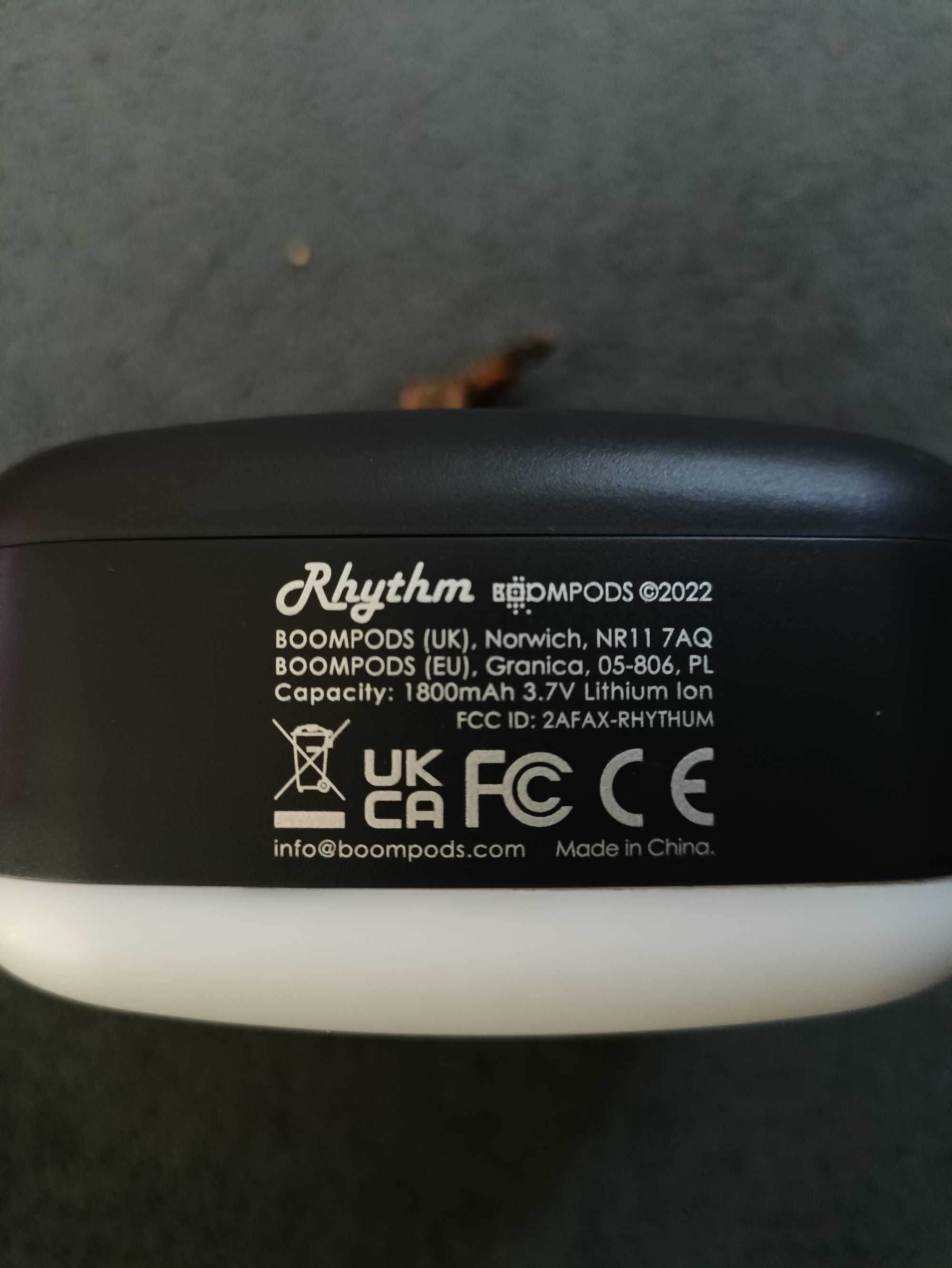 Głośnik RHYTHM wodoodporny BOOMPODS oświetlenie LED bezprzewodowy 5W