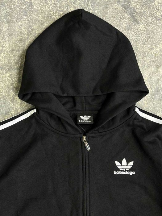 Balenciaga x Adidas - zip hoodie худи черная зіпка худі кофта чорна