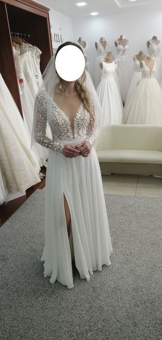 Suknia ślubna Alpina Mróz koronkowa 34 36