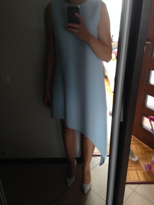 Sukienka asymetryczna baby blue