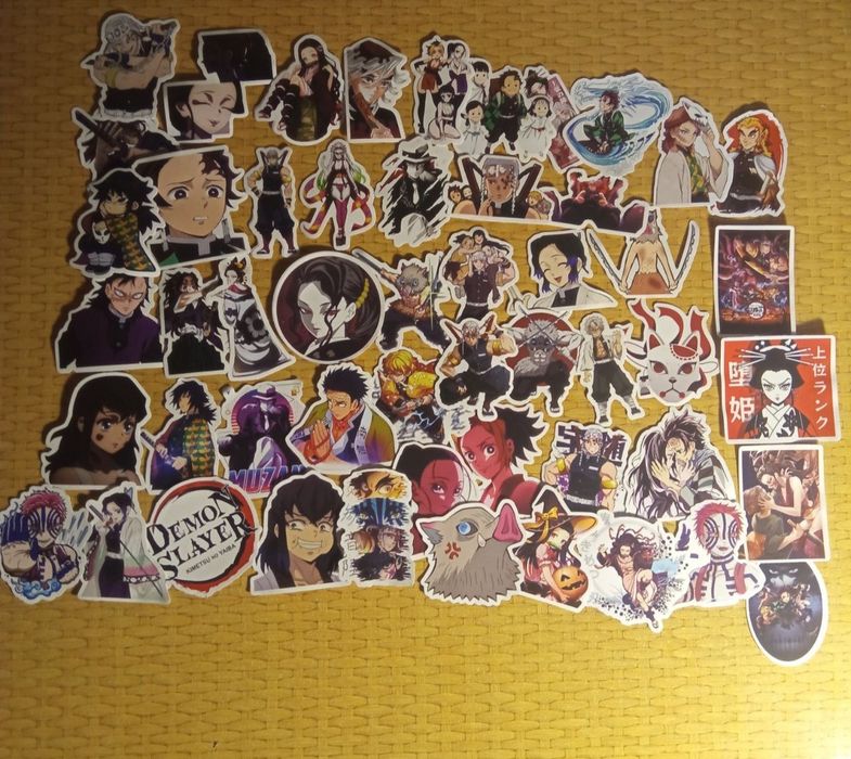 Аніме стікери, наклейки клинок розсікаючий демонів, гуль, ковбой бібоп