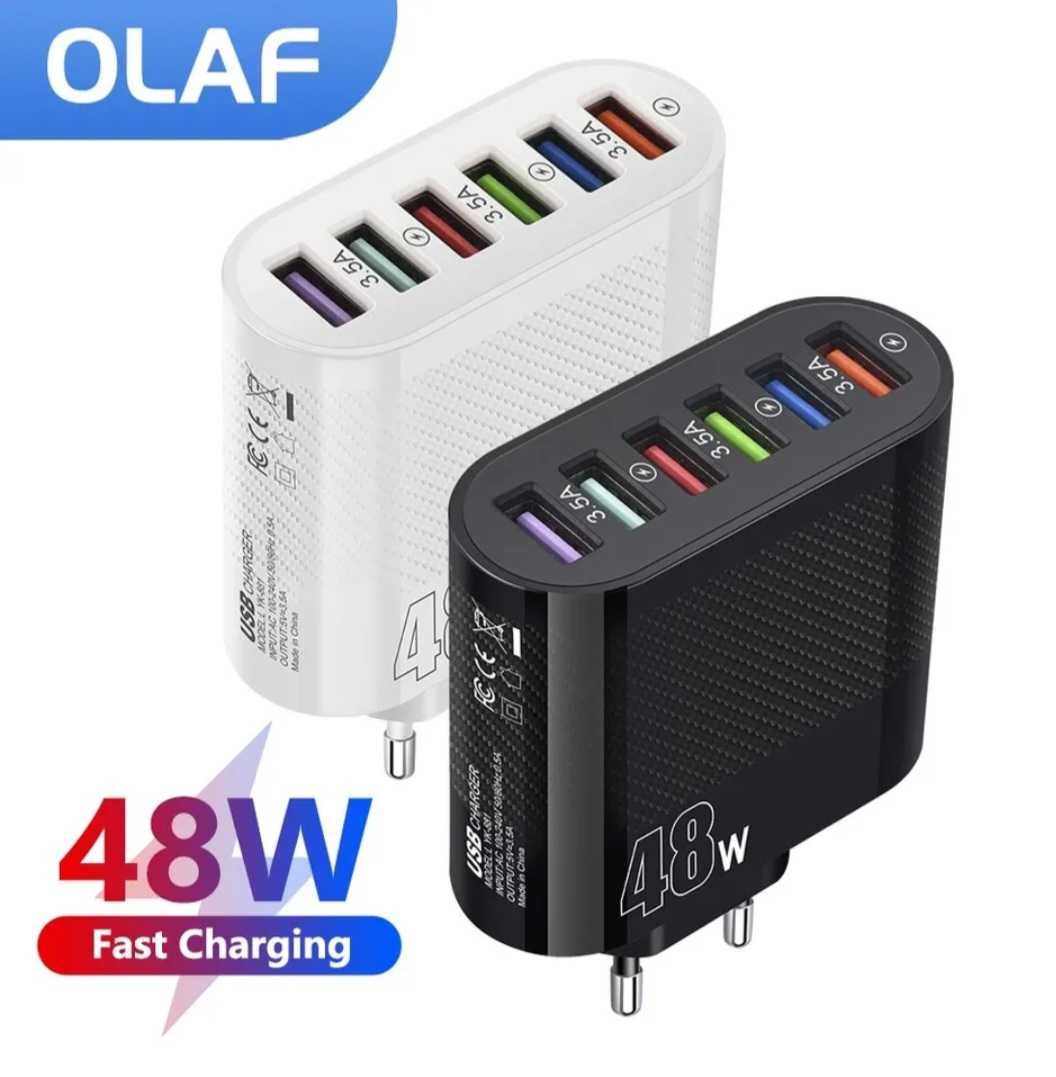 Olaf 6-portowa ładowarka USB QC 3.0 48W Szybkie ładowanie