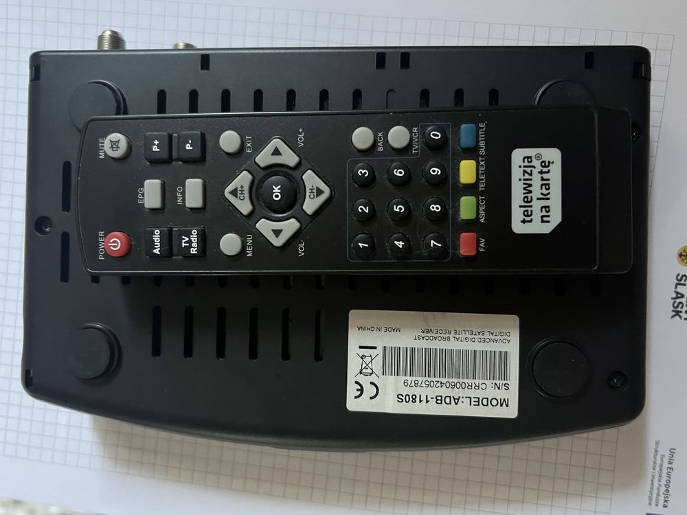 Dekoder telewizja na karte z pilotem