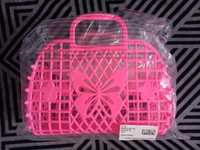 NOWY kosz koszyk torebka dziecięca plażowa hm h&m różowa