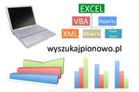 Excel, VBA, makra, raporty, dashboardów, Power Query, XML