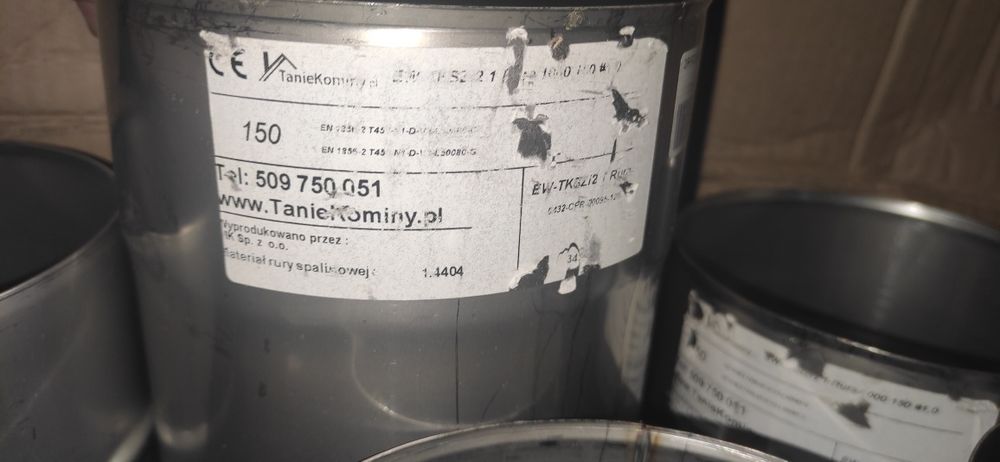 Wkłady kominowe EW-TKS|2 1m 6szt rury żaroodporne komin kwasoodporny