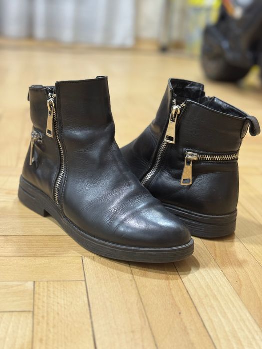 Боти, зимові, шкіряні