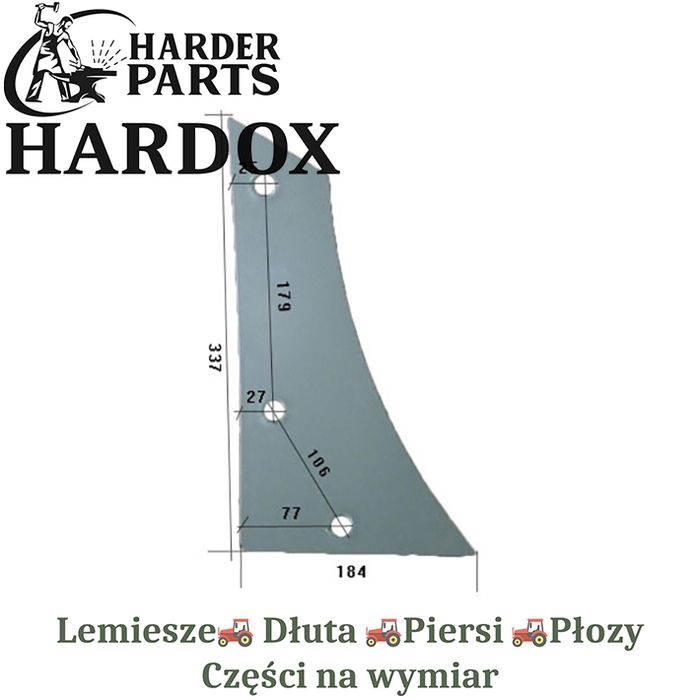 Pierś Krone HARDOX 959415/P części do pługa 2X lepsze niż Borowe