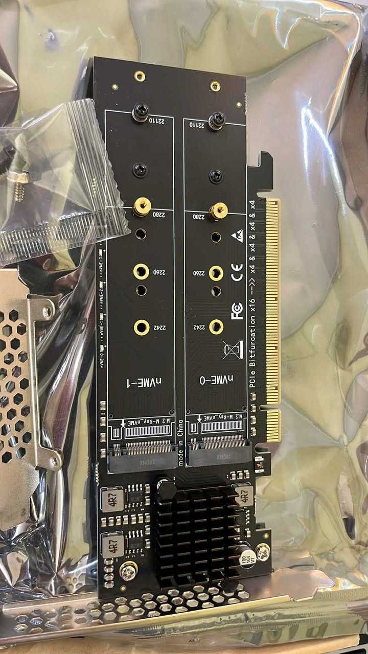 GLOTRENDS PA41 4 Portów Adapter M.2 NVMe na PCIe 4.0 X16