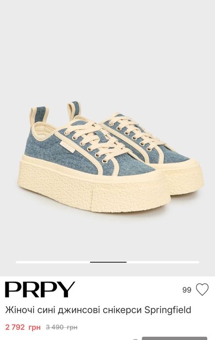 Жіночі джинсові снікерси PRPY