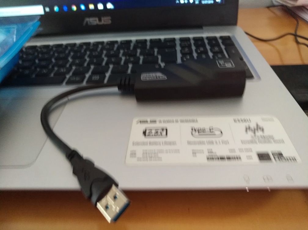 Adaptador USB 3.0 p/ rj45 c/ placa de rede incluída