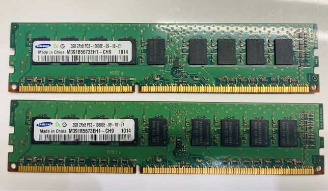 Pamięć Samsung DDR3 2x 2GB 2Rx8 PC3 10600E 09 10 E1