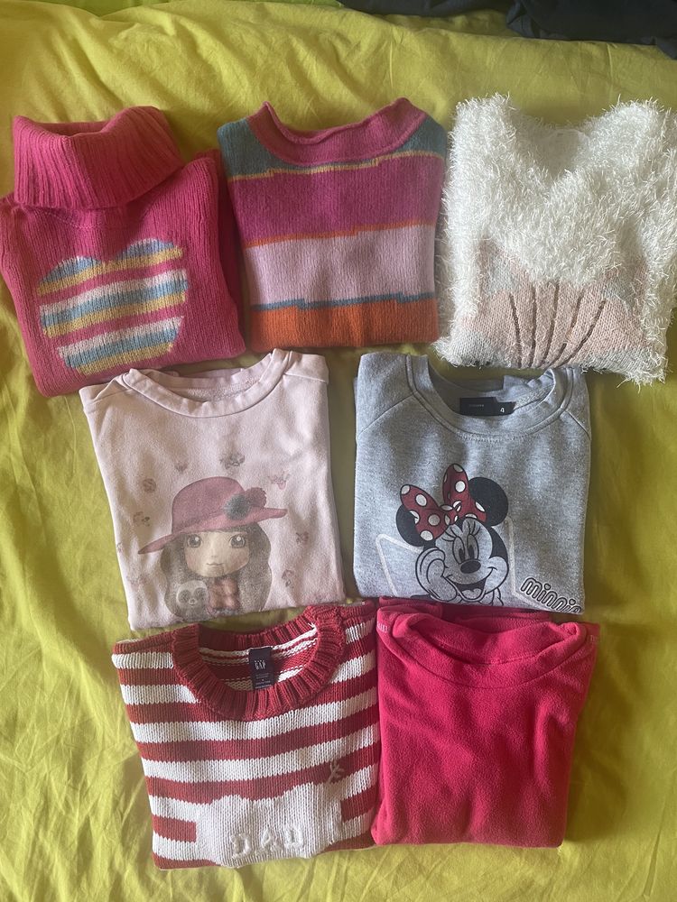 Camisolas quentinhas menina 4/5 anos varias marcas