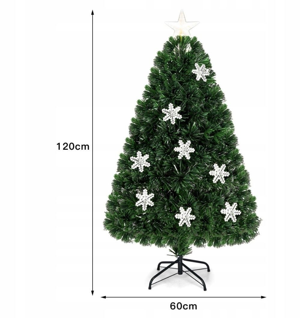 Choinka sztuczna świąteczna z lampkami led 120cm