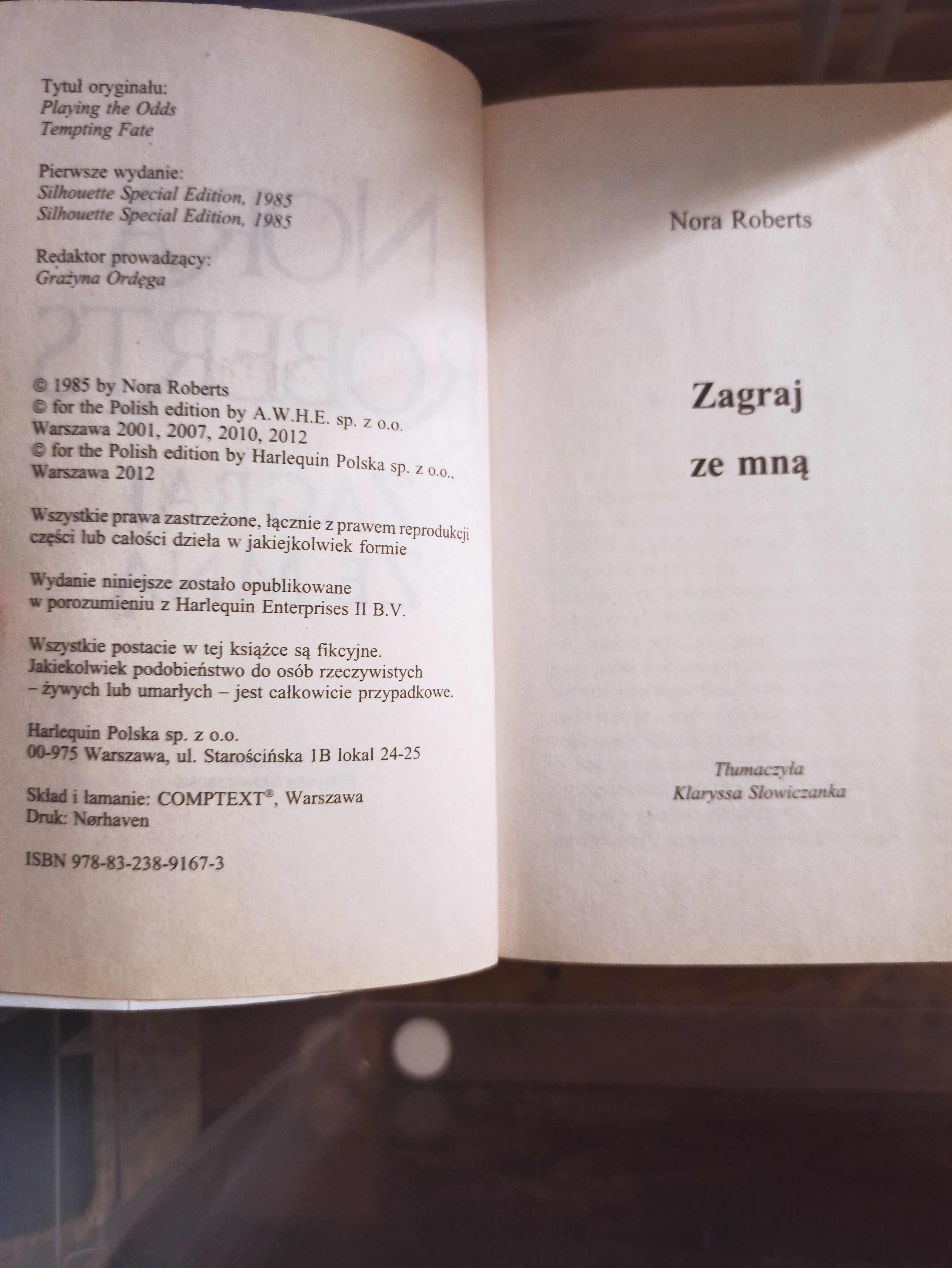 Książka Zagraj ze mną Nory Roberts